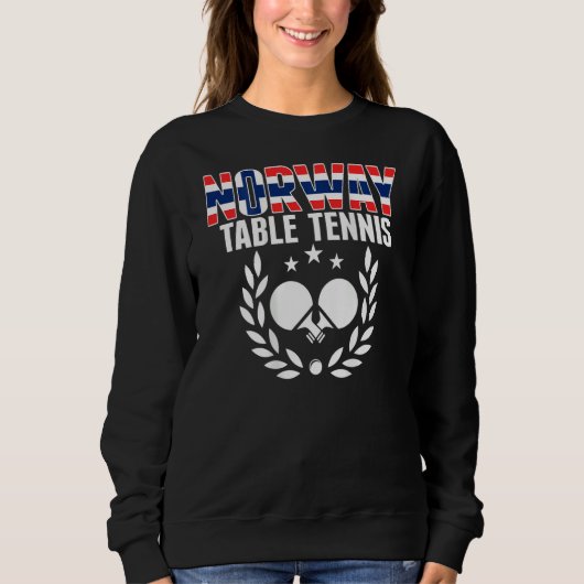 Norway Ping Pong Norwegian Table Tennis Suppor Sweatshirt (Vorderseite)