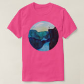 Norway Preikestolen I Backpacker I Watercolour Des T-Shirt (Design vorne)