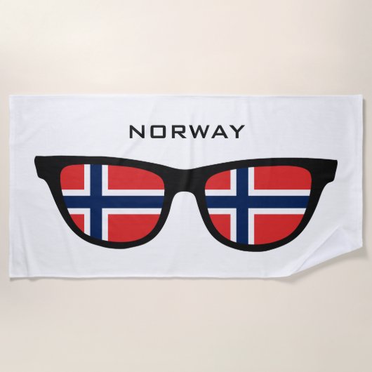 NORWAY Shades benutzerdefinierte Text Strandtuch (Vorderseite)