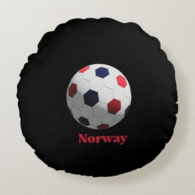 Norway soccer rundes kissen (Vorderseite)
