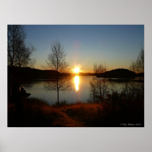 Norway sunrise poster