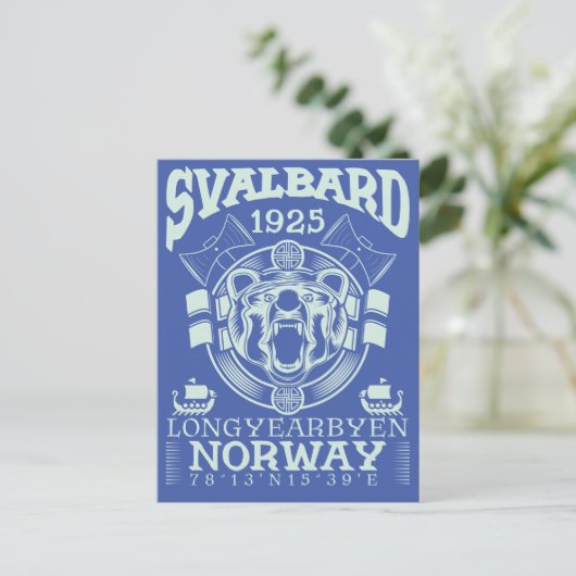NORWAY SVALBARD LONGYEARBYEN - POLAR BEAR POSTKARTE (Stehend Vorderseite)