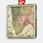 NorwayPanoramic MapNorway Silbernes Ornament (Links)