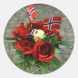 NORWAYROSE RUNDER AUFKLEBER