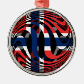 Norwegen #1 silbernes ornament (Vorne)