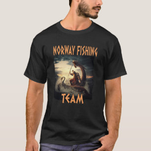 Norwegen Angelteam Skandinavien Norge Souvenir Nor T-Shirt