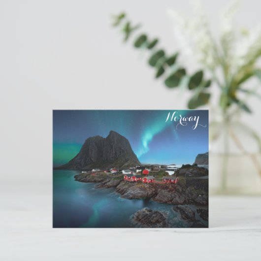 Norwegen Aurora Borealis Northern Lights Postkarte (Stehend Vorderseite)