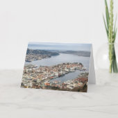 Norwegen Bergen City View Karte (Vorderseite)