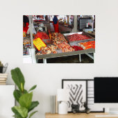 Norwegen, Bergen, Fischmarkt an der Küste Poster (Heimbüro)