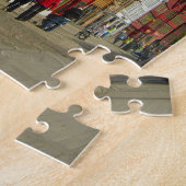 Norwegen, Bergen, gemalte Häuser auf der Puzzle (Seite)