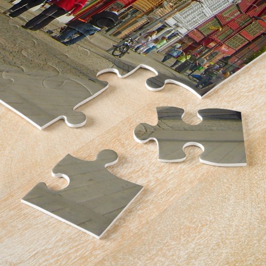 Norwegen, Bergen, gemalte Häuser auf der Puzzle (Seite)