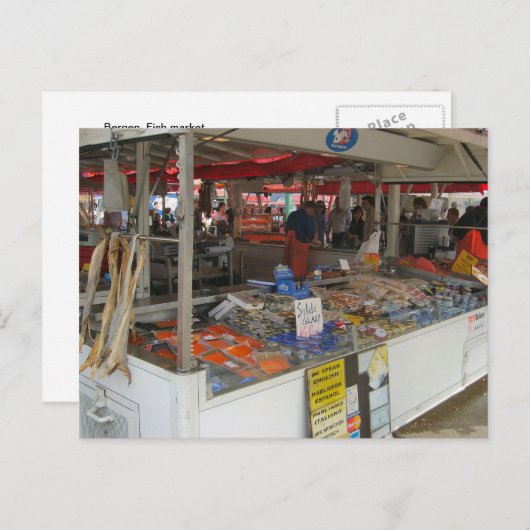 Norwegen, Bergen Postkarte (Vorne/Hinten)