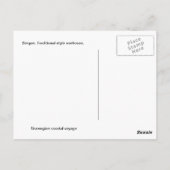 Norwegen, Bergen, Warenhaus im traditionellen Stil Postkarte (Rückseite)