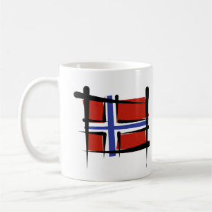 Norwegen-Bürsten-Flagge Kaffeetasse