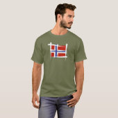 Norwegen-Bürsten-Flagge T-Shirt (Vorne ganz)