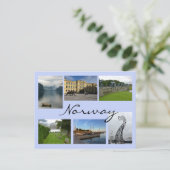 Norwegen Collage Postkarte (Stehend Vorderseite)