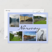 Norwegen Collage Postkarte (Vorne/Hinten)