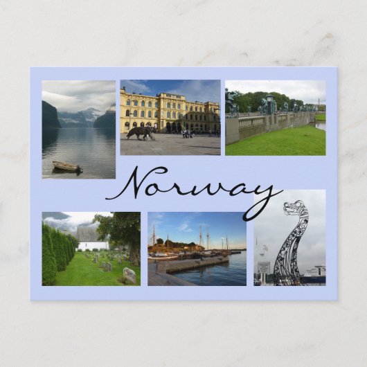 Norwegen Collage Postkarte (Vorderseite)