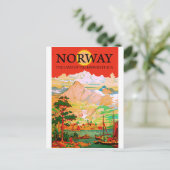 Norwegen, das Land der Mitternachtssonne, Vintage- Postkarte (Stehend Vorderseite)