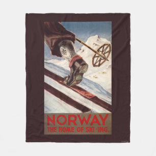 Norwegen - das Zuhause des Skifahrens Fleecedecke