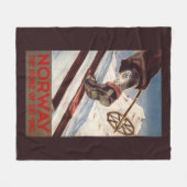 Norwegen - das Zuhause des Skifahrens Fleecedecke (Vorderseite (Horizontal))