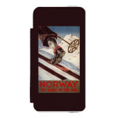 Norwegen - das Zuhause des Skifahrens Incipio iPhone Geldbeutel-Hülle (Folio Vorderseite)