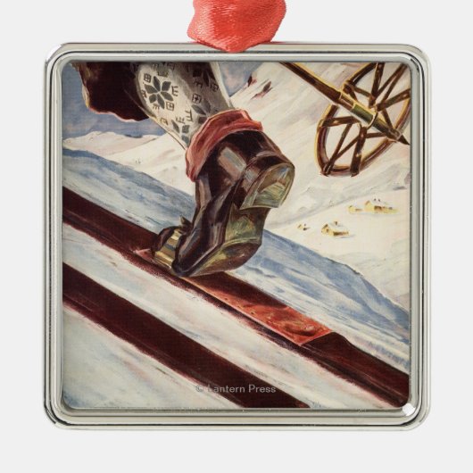 Norwegen - das Zuhause des Skifahrens Ornament Aus Metall (Vorne)