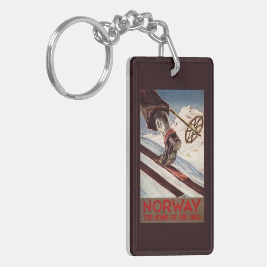 Norwegen - das Zuhause des Skifahrens Schlüsselanhänger (Vorderseite links)