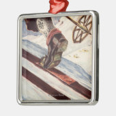 Norwegen - das Zuhause des Skifahrens Silbernes Ornament (Links)