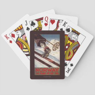 Norwegen - das Zuhause des Skifahrens Spielkarten