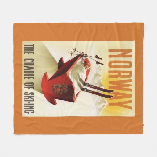 Norwegen - die Wiege des Skifahrens Fleecedecke (Vorderseite (Horizontal))