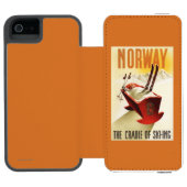 Norwegen - die Wiege des Skifahrens Incipio iPhone Geldbeutel-Hülle (Folio Geöffnet)