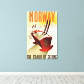 Norwegen - Die Wiege des Skifahrens Leinwanddruck (Insitu (Holzboden))