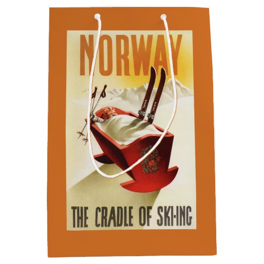 Norwegen - die Wiege des Skifahrens Mittlere Geschenktüte (Vorderseite)