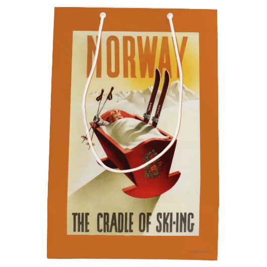Norwegen - die Wiege des Skifahrens Mittlere Geschenktüte (Rückseite)