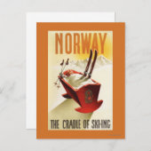 Norwegen - Die Wiege des Skifahrens Postkarte (Vorne/Hinten)