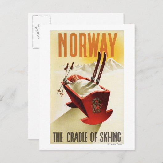 Norwegen - Die Wiege des Skifahrens Postkarte (Vorne/Hinten)