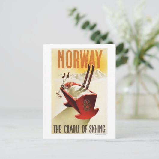 Norwegen - Die Wiege des Skifahrens Postkarte (Stehend Vorderseite)