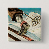 Norwegen ~ Die Zuhause des Skifahrens Button (Vorderseite)