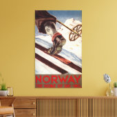 Norwegen - Die Zuhause des Skifahrens Leinwanddruck (Insitu (Wohnzimmer))
