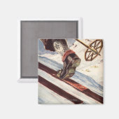 Norwegen - Die Zuhause des Skifahrens Magnet (Vorderseite/Rückseite)