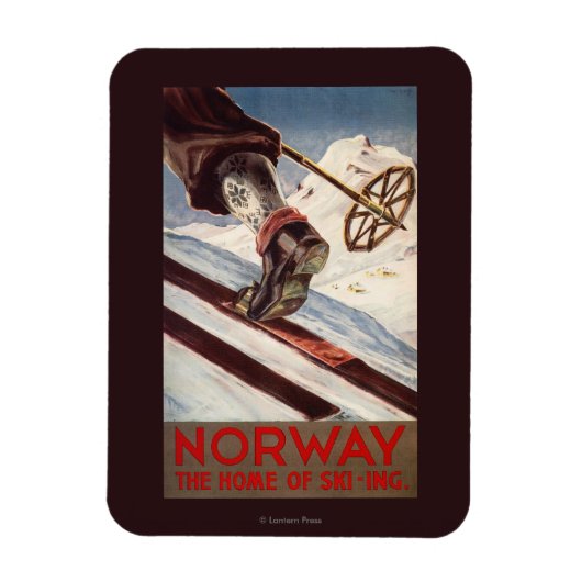 Norwegen - Die Zuhause des Skifahrens Magnet (Vertikal)