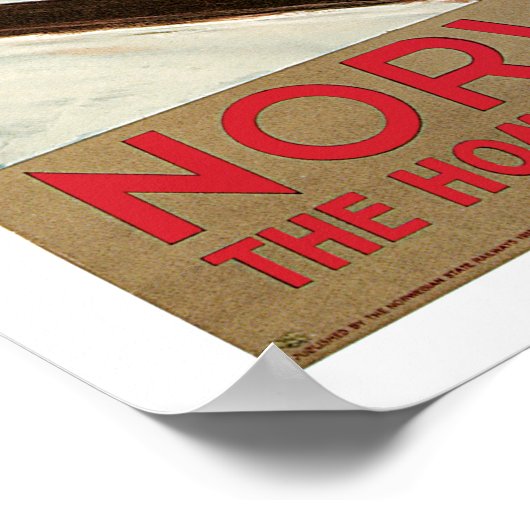 Norwegen ~ Die Zuhause des Skifahrens Poster (Ecke)