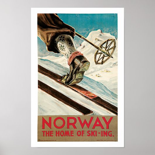 Norwegen ~ Die Zuhause des Skifahrens Poster (Vorne)