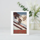 Norwegen - Die Zuhause des Skifahrens Postkarte (Stehend Vorderseite)