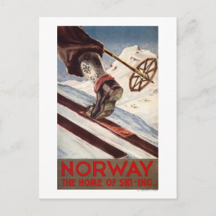 Norwegen - Die Zuhause des Skifahrens Postkarte