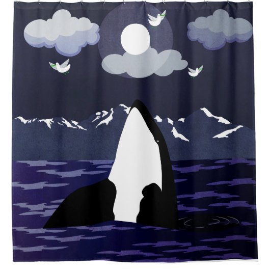 Norwegen Duschvorhang (Vorderseite)