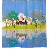 Norwegen Duschvorhang (Vorderseite)