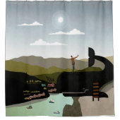 Norwegen Duschvorhang (Vorderseite)