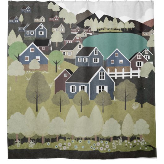 Norwegen Duschvorhang (Vorderseite)